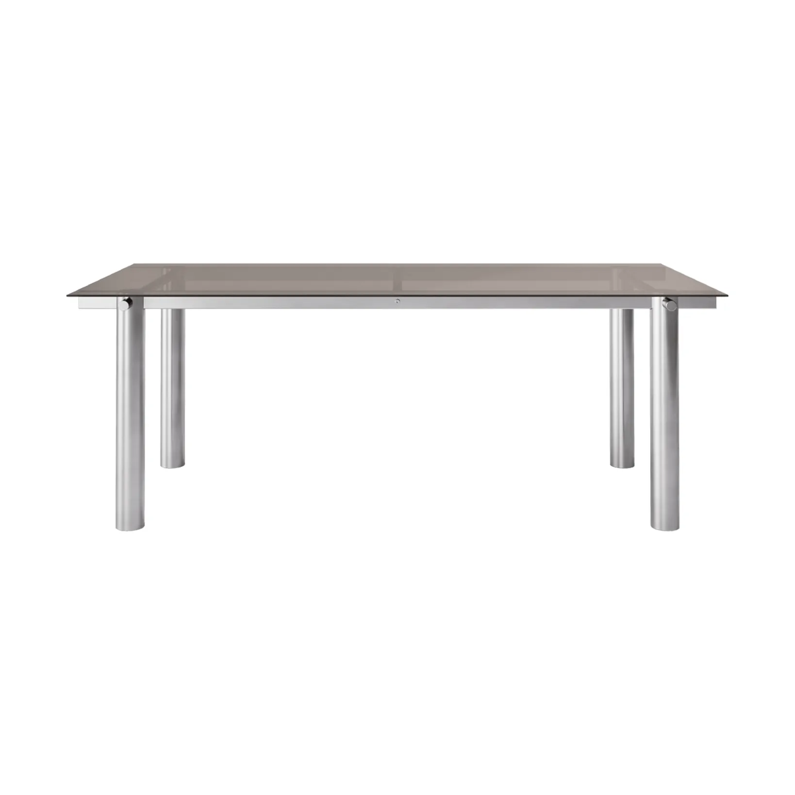 Tavolo da pranzo Atura, Brushed Stainless Steel/Dark Tinted Glass, 90x200 cm Ferm Living