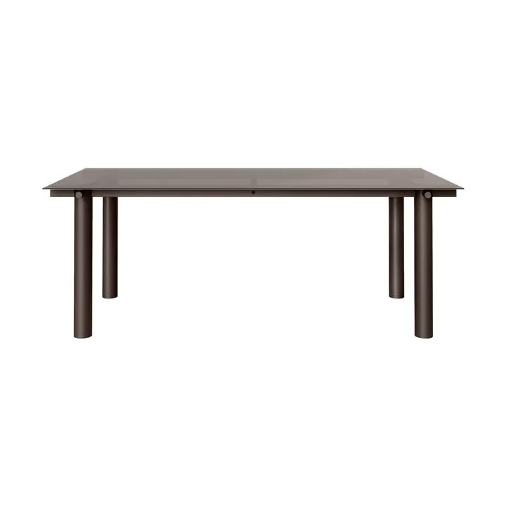 Tavolo da pranzo Atura - Dark chocolate-dark tinted glass, 90x200 cm - Ferm Living