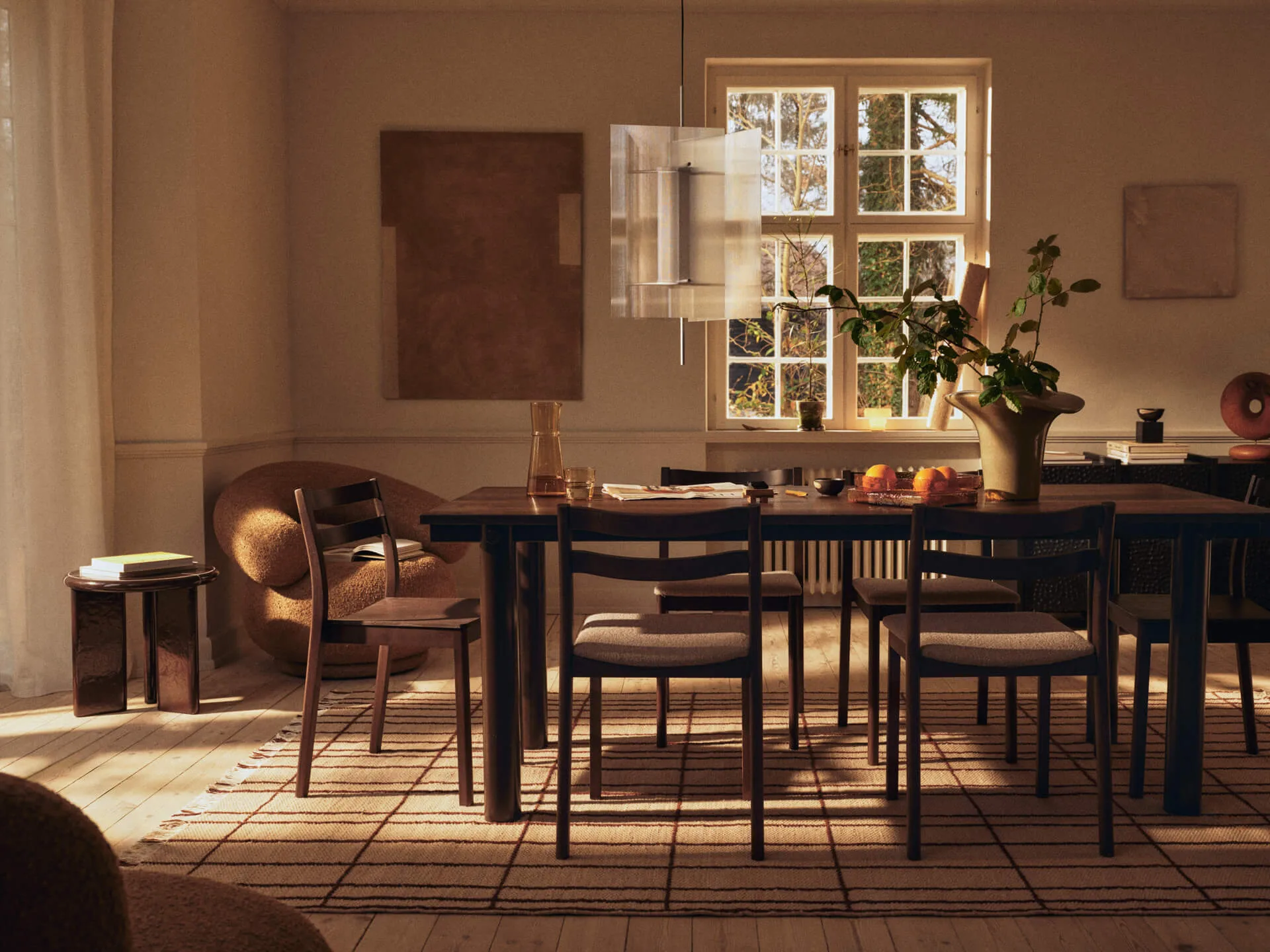 Tavolo da pranzo Atura, Dark chocolate-rovere mordenzato scuro, 90x200 cm Ferm Living