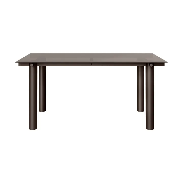 Tavolo da pranzo Atura - Dark chocolate-vetro scuro, 90x160 cm - Ferm Living