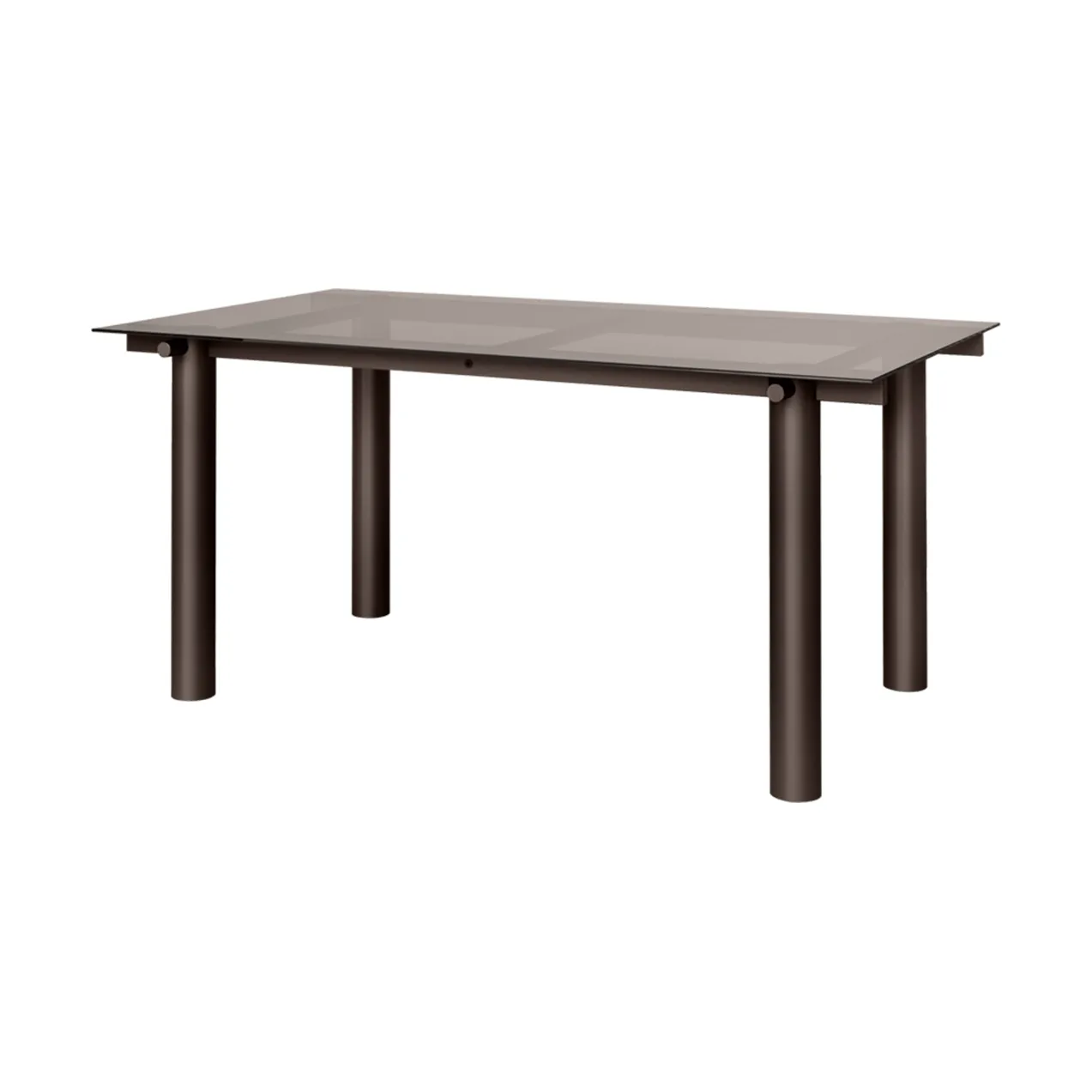 Tavolo da pranzo Atura, Dark chocolate-vetro scuro, 90x160 cm Ferm Living