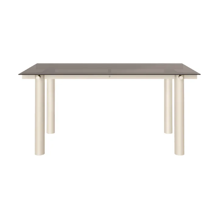 Tavolo da pranzo Atura - Light cashmere-dark tinted glass, 90x160 cm - Ferm Living