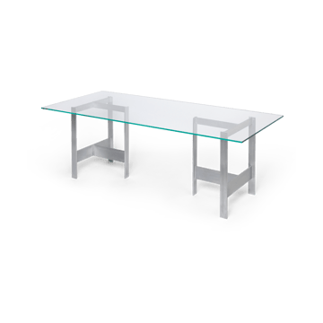 Tavolo da pranzo Lager 90x200 cm - Glass-aluminium - Ferm Living