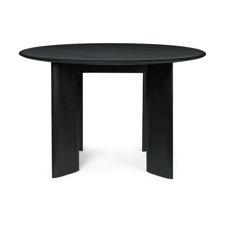 Tavolo da pranzo rotondo - Faggio nero oliato, Ø117 cm - ferm LIVING