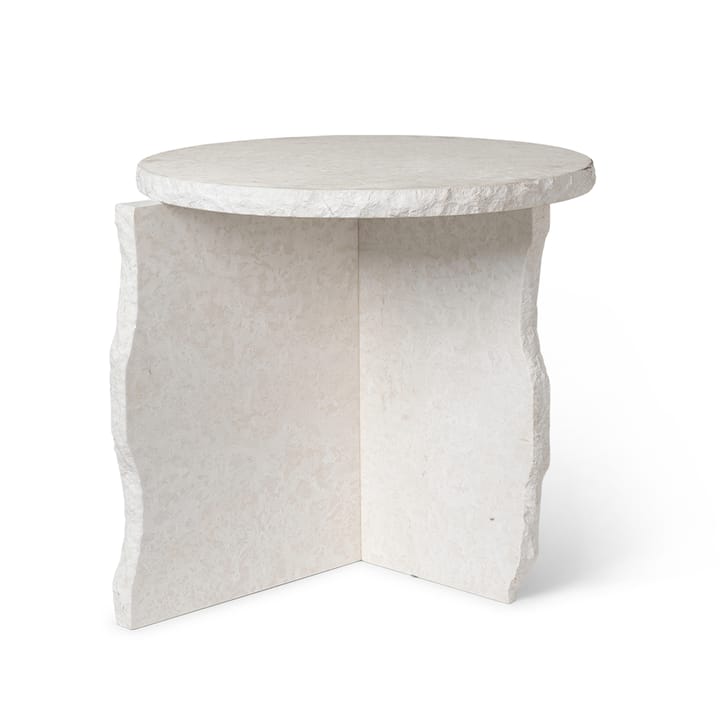 Tavolo Mineral Sculptural Ø 52 cm - Bianco curia - ferm LIVING