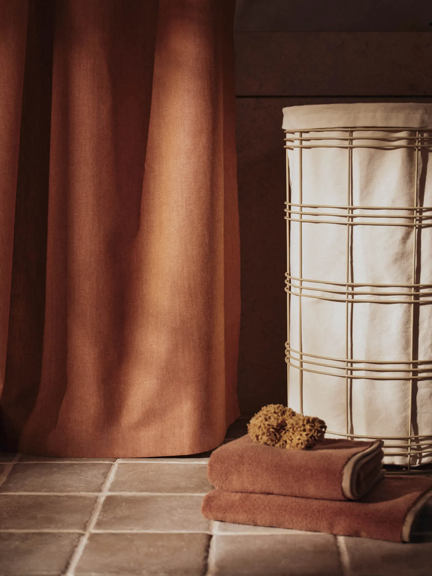 Tenda da doccia Chambray, Brown clay Ferm Living