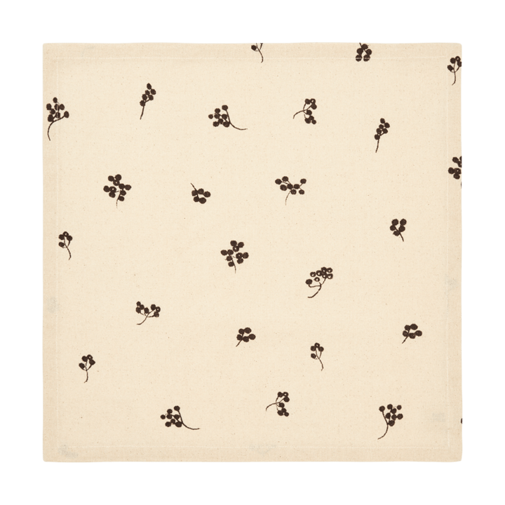 Tovagliolo di cotone Baies 40x40 cm confezione da 4, Natural-dark chocolate Ferm Living