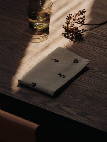 Tovagliolo di cotone Baies 40x40 cm confezione da 4 - Natural-dark chocolate - Ferm Living