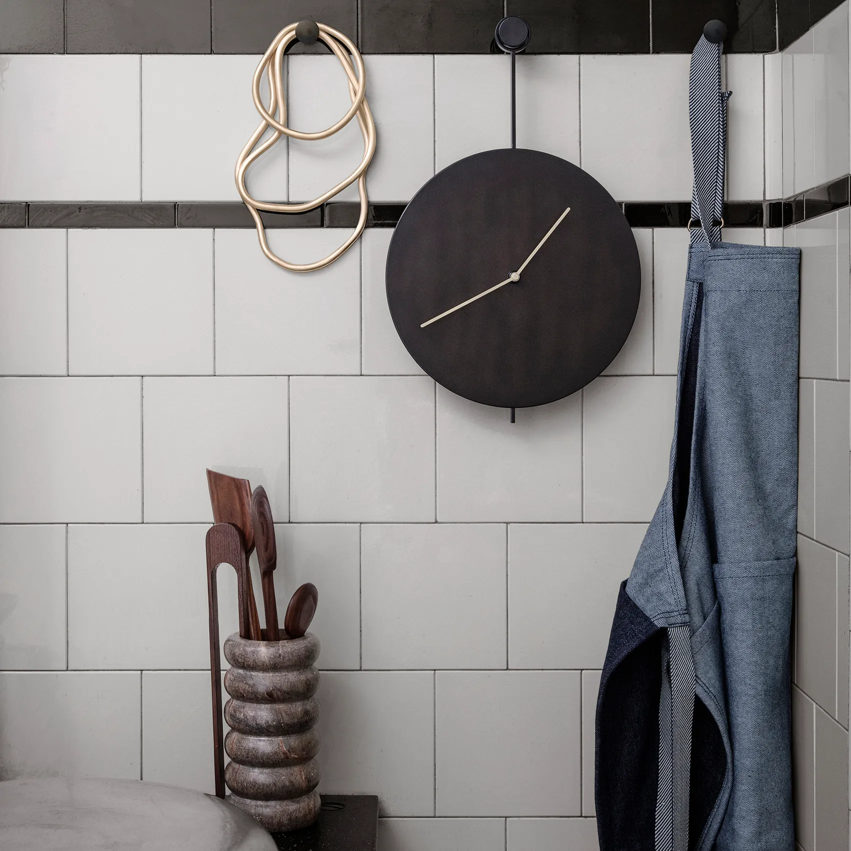 Vaso Bendum, marmo marrone Ferm Living