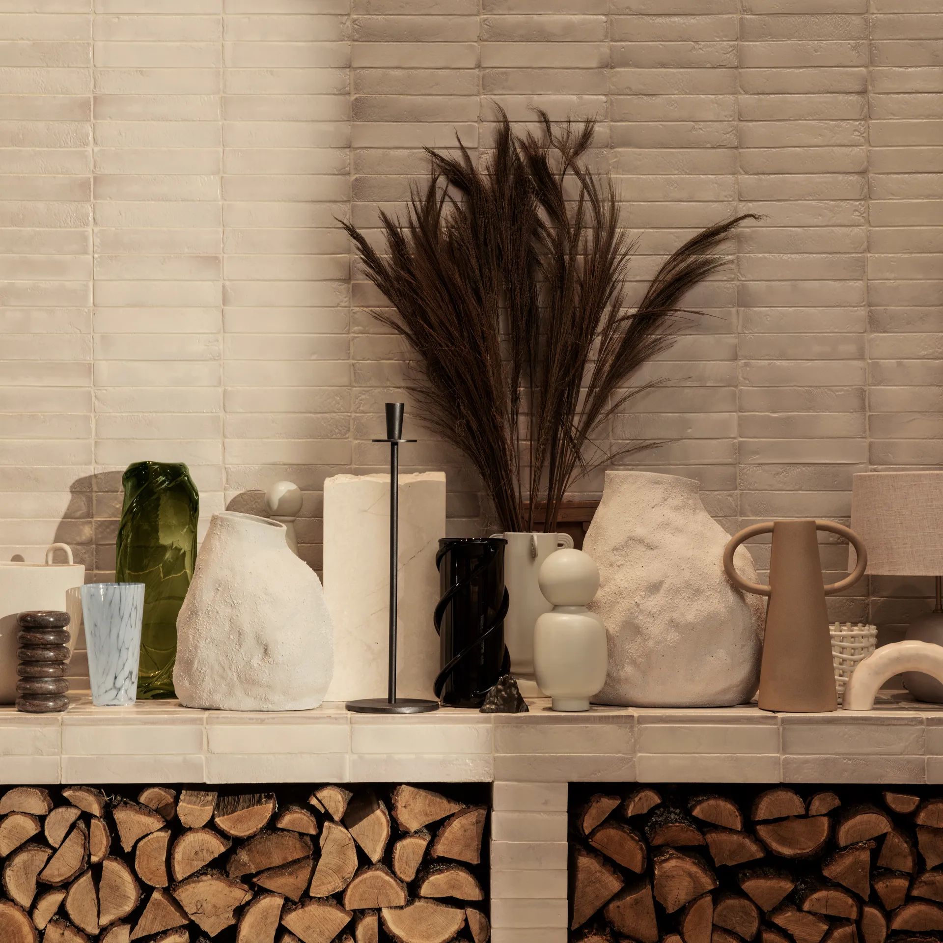 Vaso bianco sporco Vulca, grande, 45 cm Ferm Living