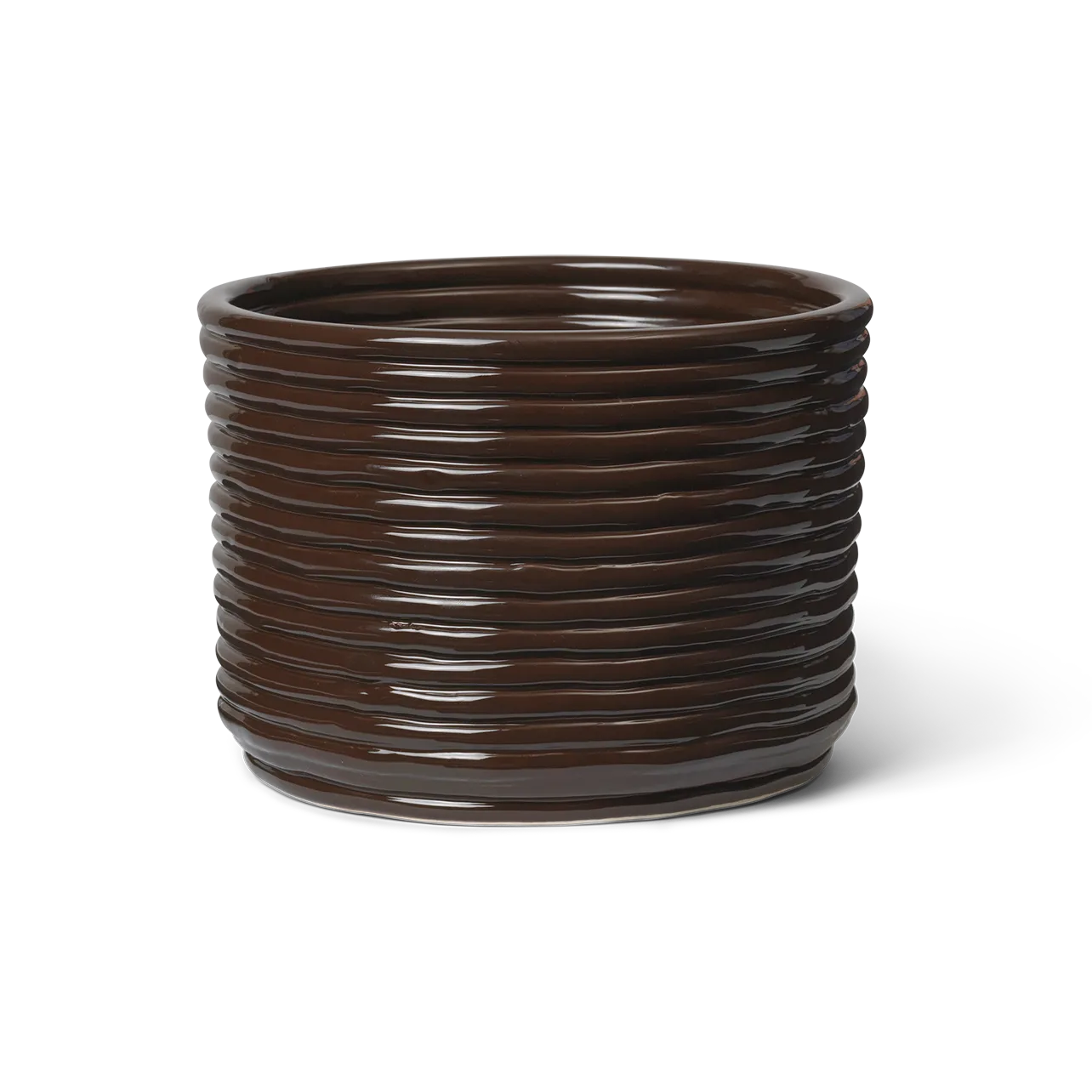 Vaso da fiori Corduroy Ø20x15 cm, Carob Brown Ferm Living