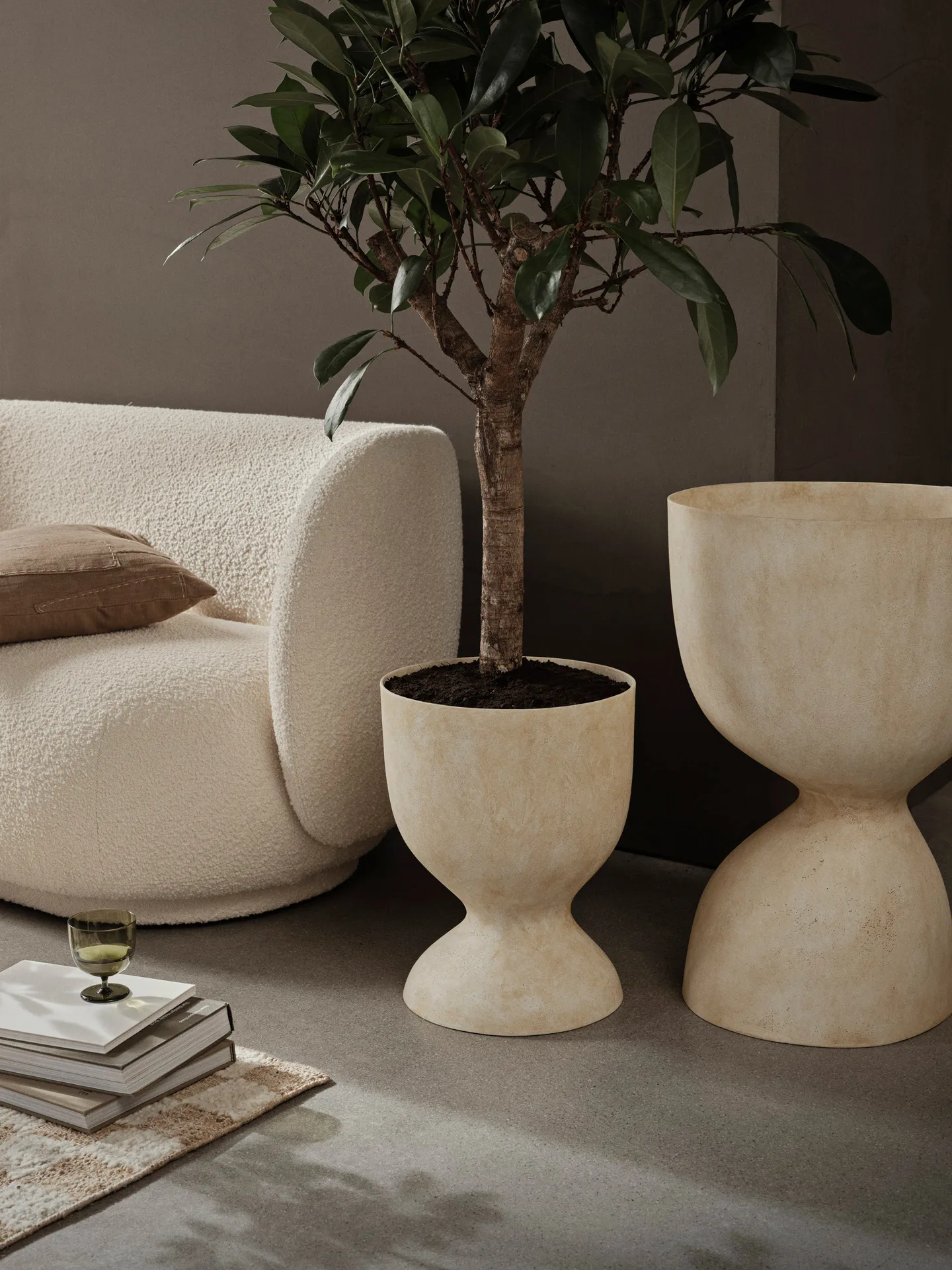 Vaso da fiori Evoke 70 cm, Warm Sand Ferm Living