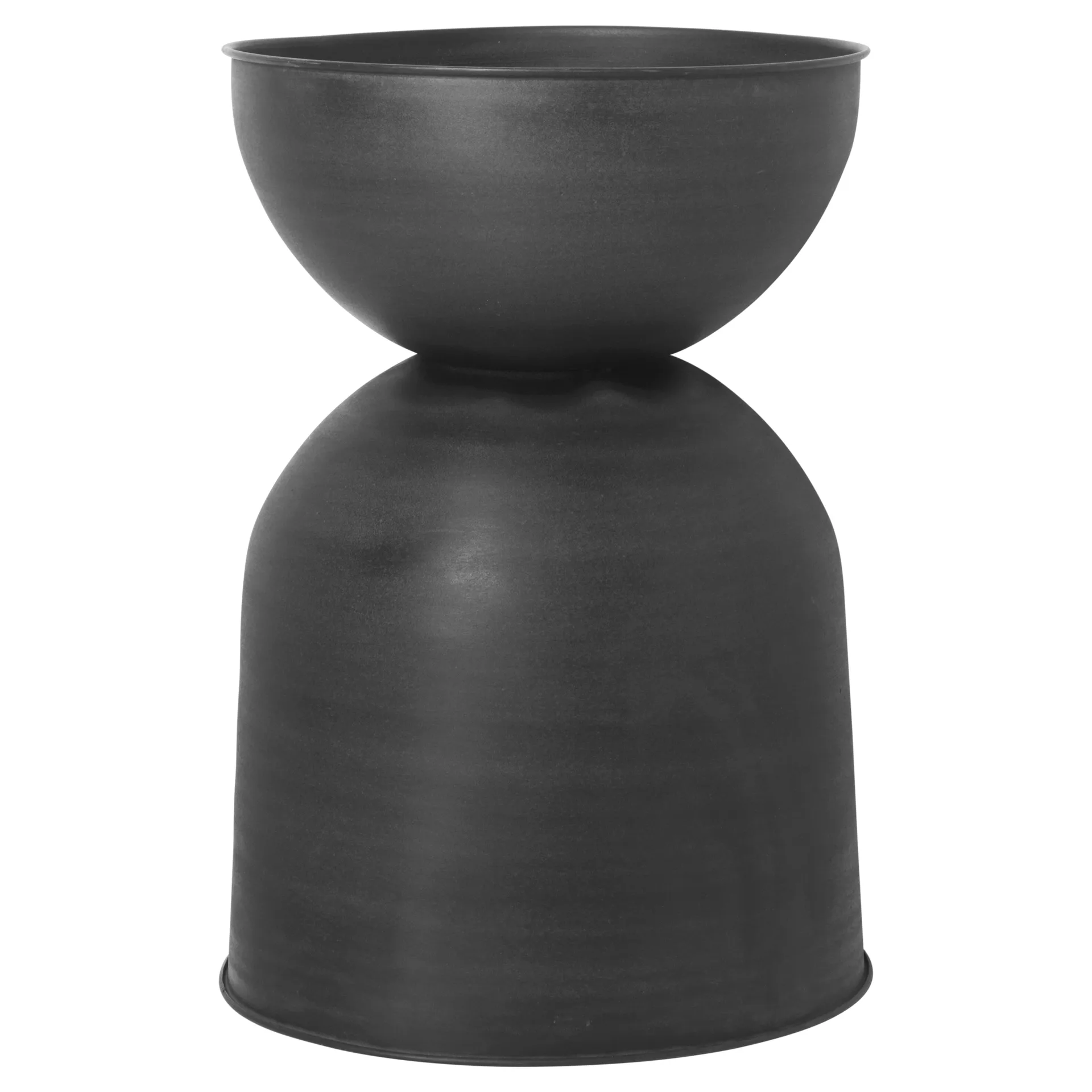 Vaso da fiori Hourglass grande, nero-grigio scuro Ferm Living
