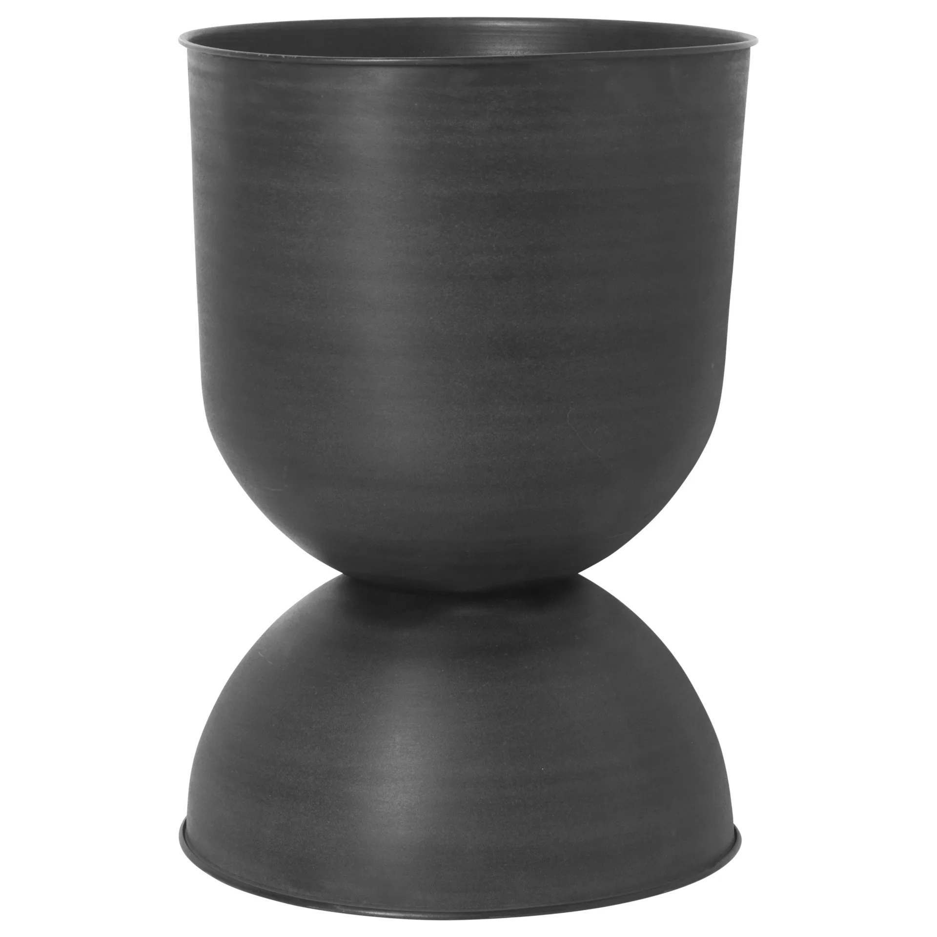 Vaso da fiori Hourglass grande, nero-grigio scuro Ferm Living