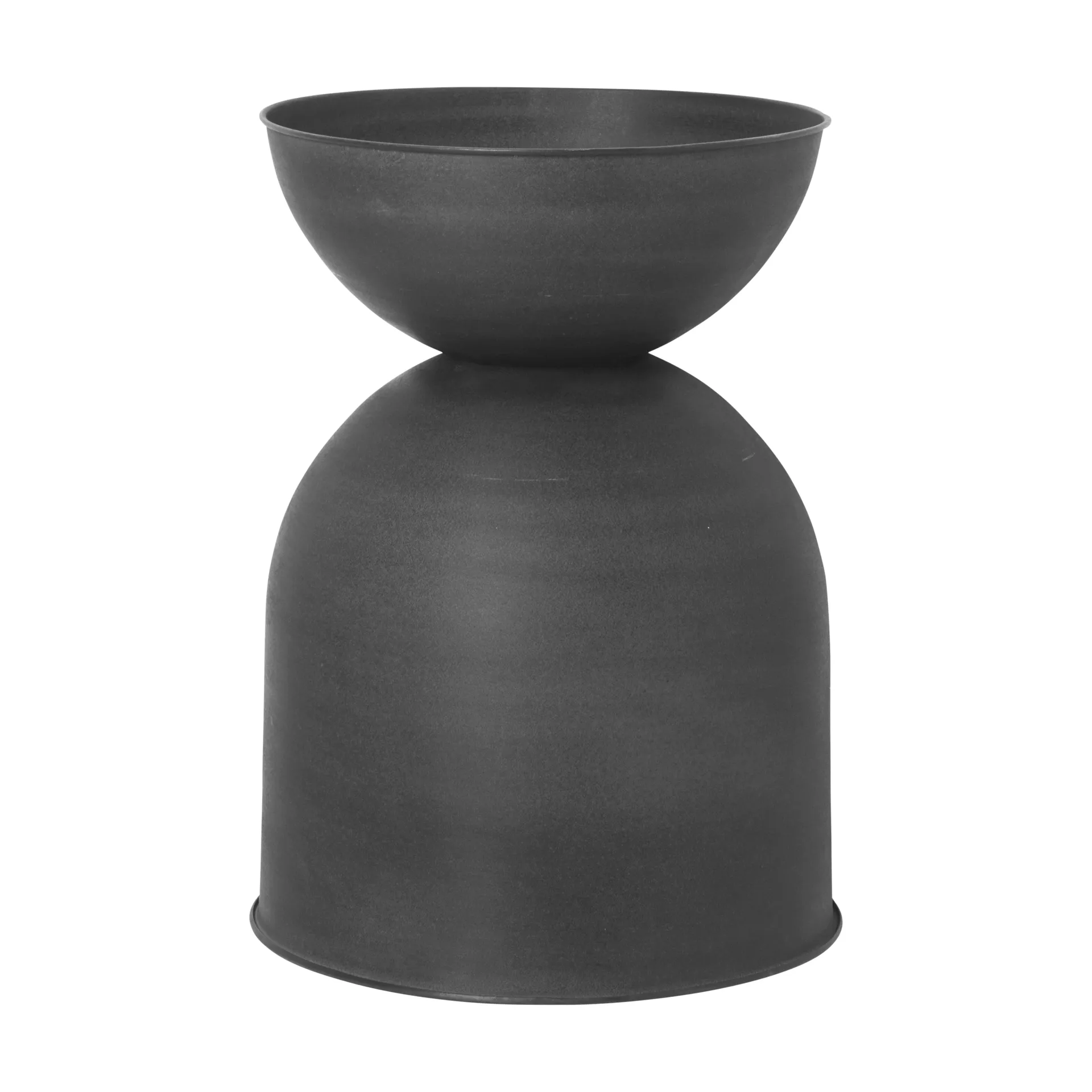 Vaso da fiori Hourglass medio Ø40 cm, nero-grigio scuro Ferm Living