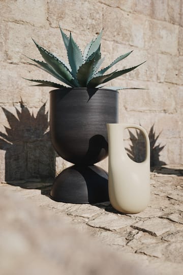Vaso da fiori Hourglass medio - nero-grigio scuro - Ferm Living