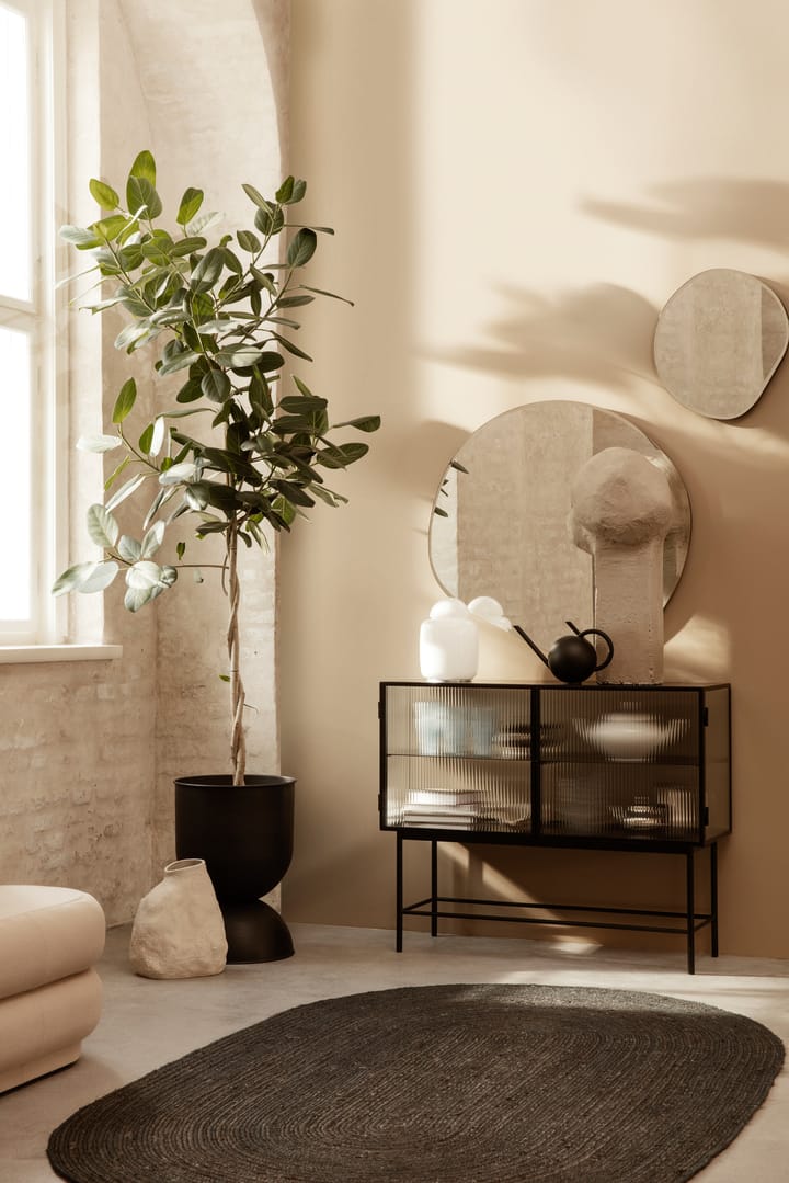 Vaso da fiori Hourglass medio, nero-grigio scuro Ferm Living