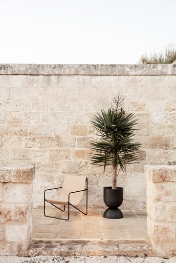 Vaso da fiori Hourglass medio - nero-grigio scuro - Ferm Living