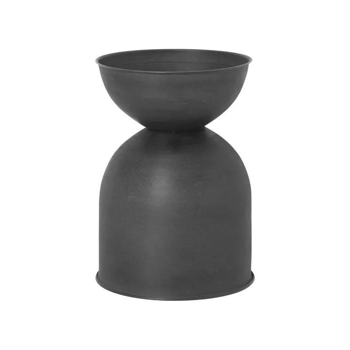 Vaso da fiori Hourglass piccolo Ø30 cm - nero-grigio scuro - Ferm Living