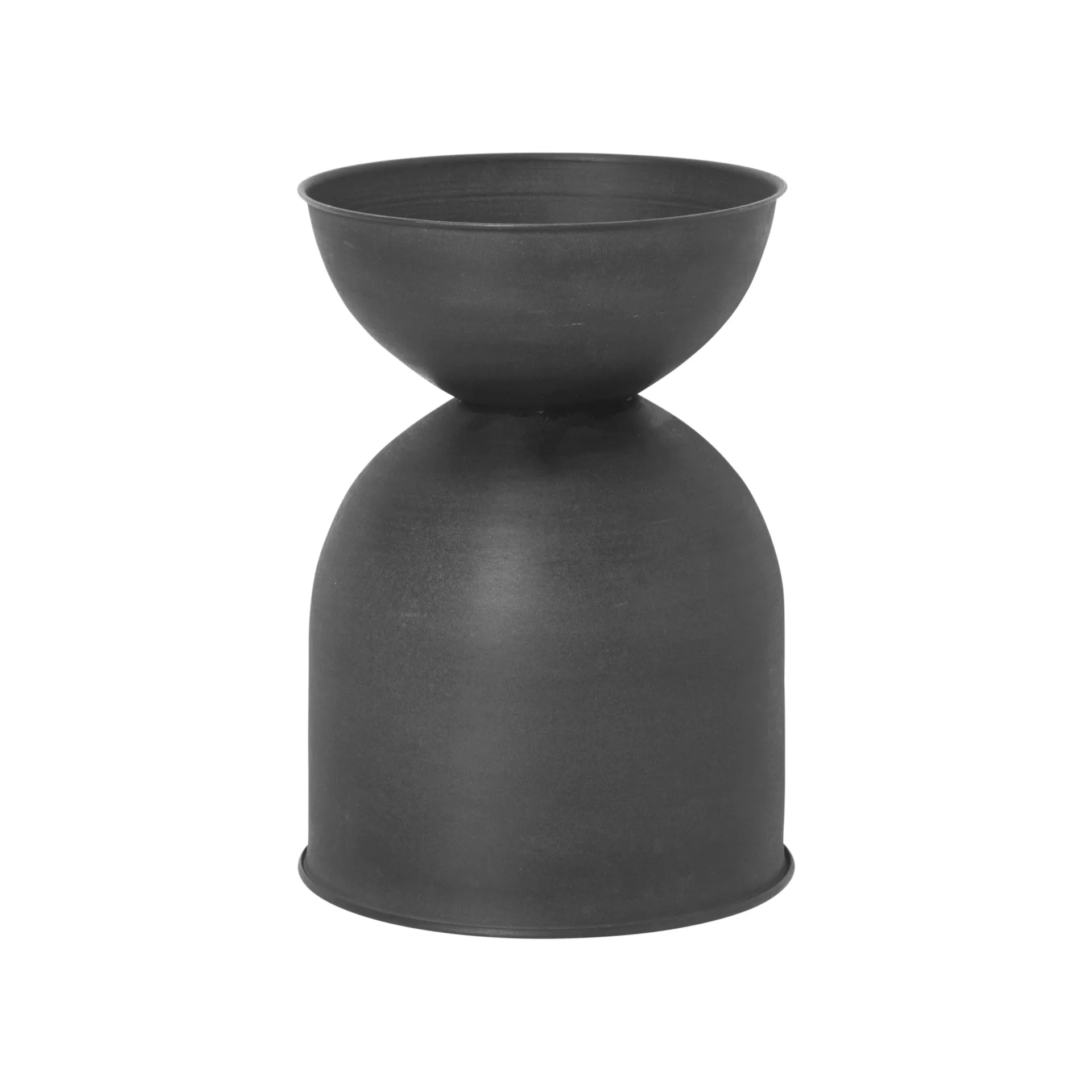 Vaso da fiori Hourglass piccolo, nero-grigio scuro Ferm Living