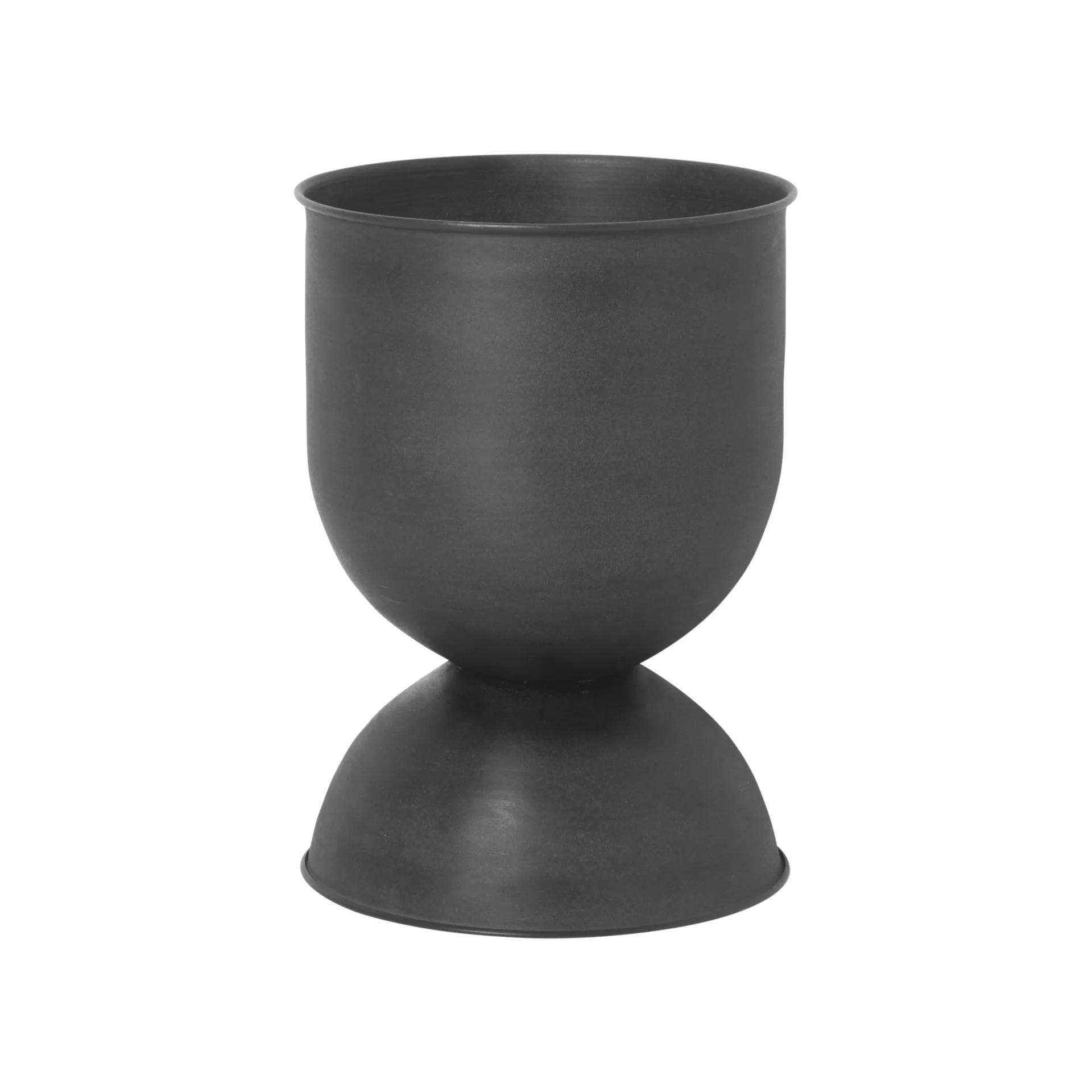 Vaso da fiori Hourglass piccolo, nero-grigio scuro Ferm Living