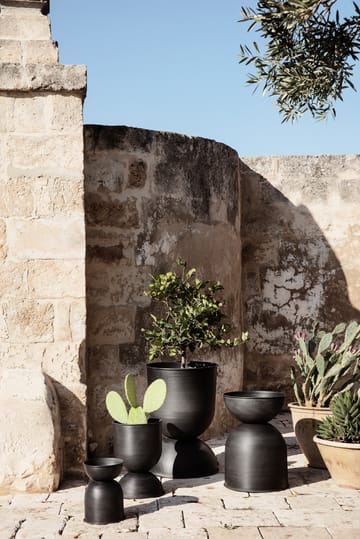 Vaso da fiori Hourglass piccolo - nero-grigio scuro - Ferm Living
