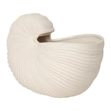 Vaso da fiori Shell - Bianco sporco, 31x15x21 cm - Ferm Living