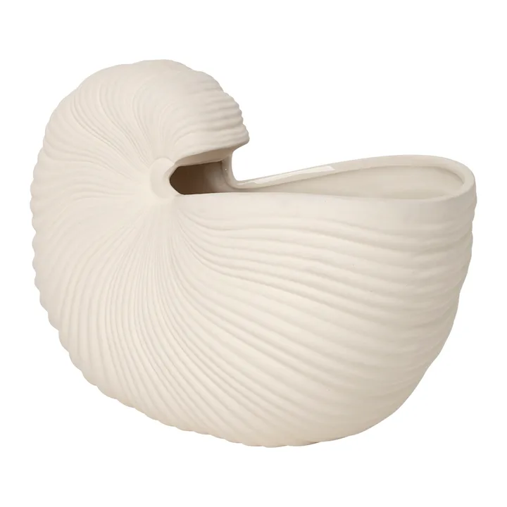 Vaso da fiori Shell - Bianco sporco, 31x15x21 cm - Ferm Living