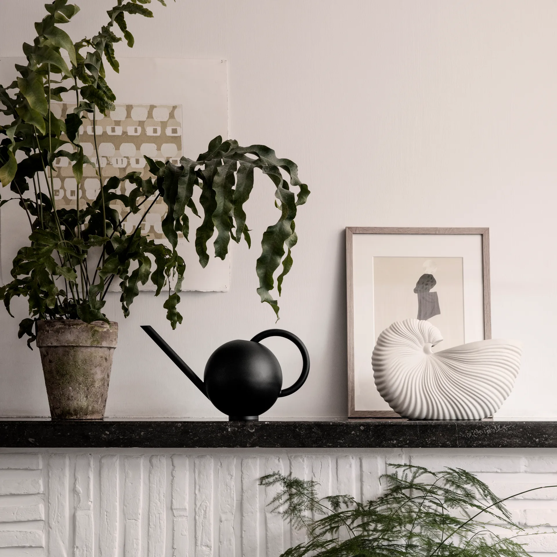 Vaso da fiori Shell, Bianco sporco, 31x15x21 cm Ferm Living