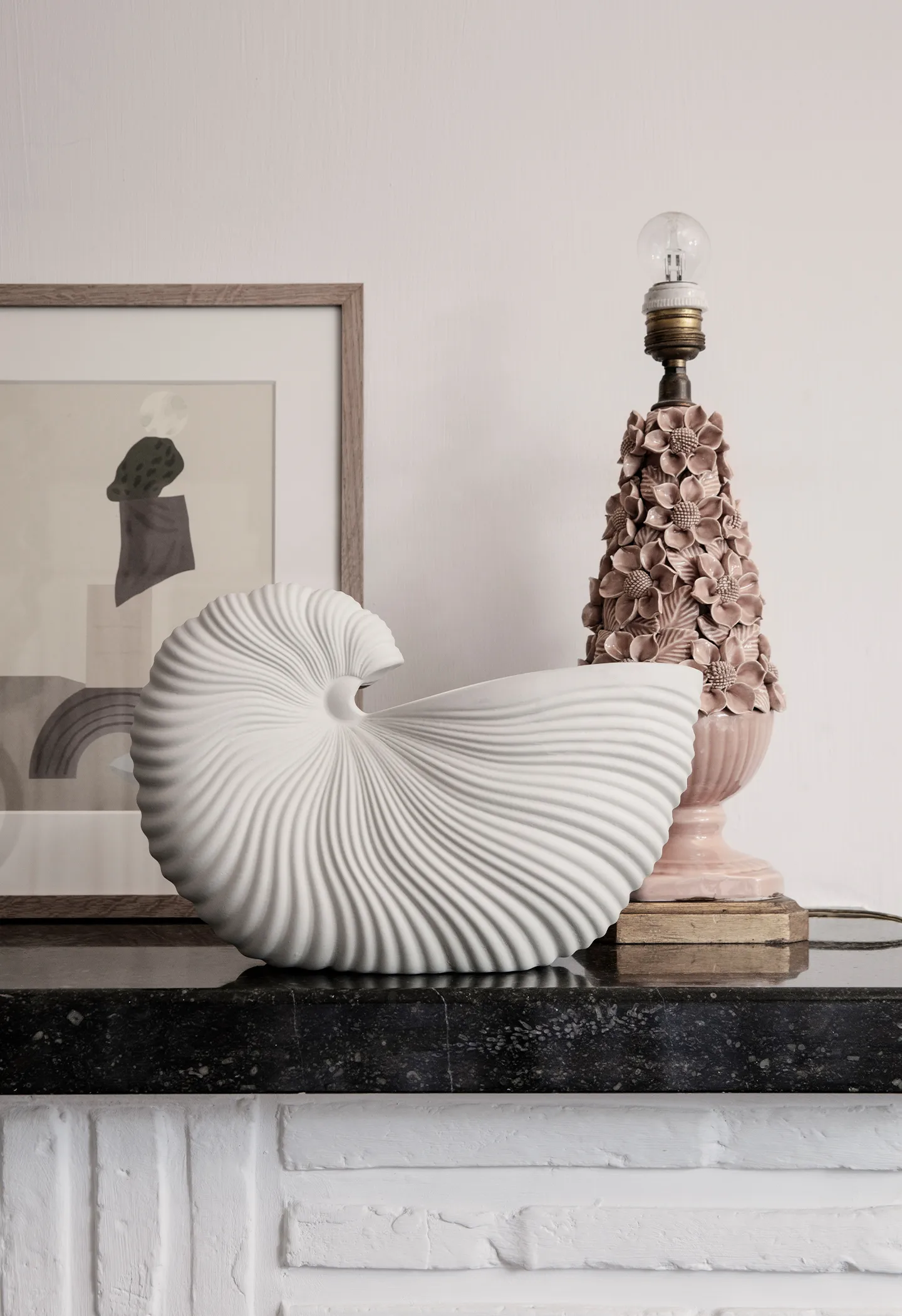 Vaso da fiori Shell, Bianco sporco, 31x15x21 cm Ferm Living