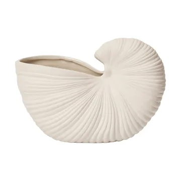 Vaso da fiori Shell - Off-white, 23x11,5x16 cm - Ferm Living