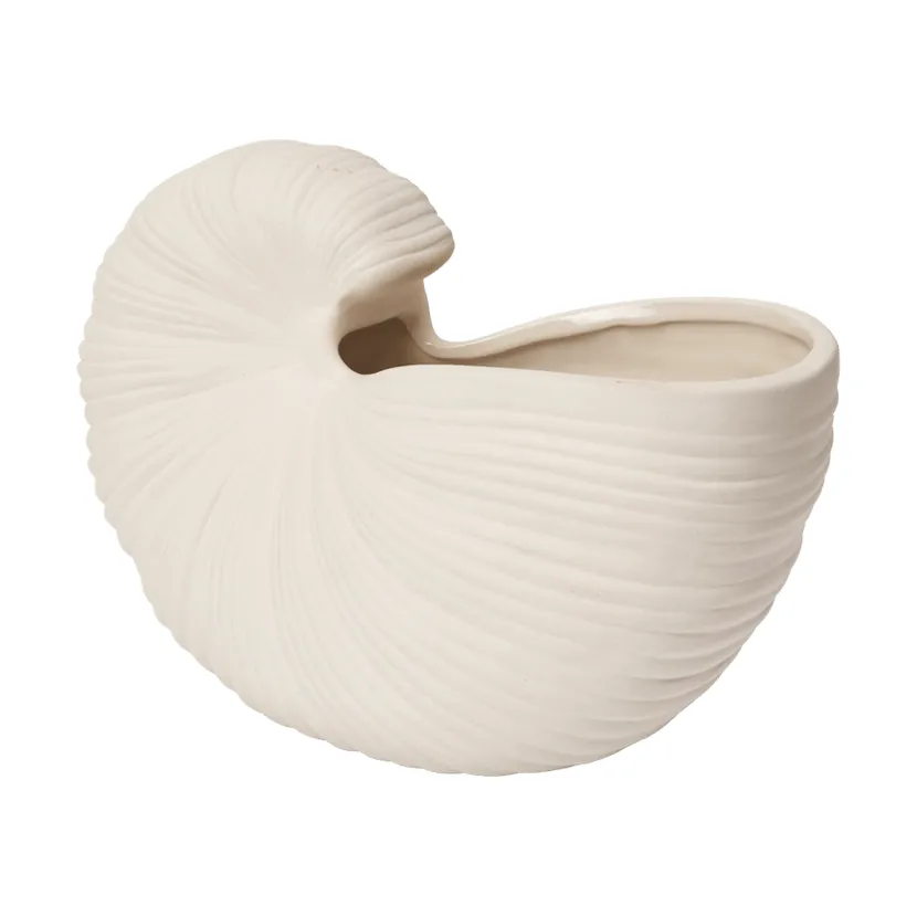 Vaso da fiori Shell, Off-white, 23x11,5x16 cm Ferm Living