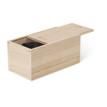Vaso da fiori Uneru Mini con sottovaso, 2 pezzi - Black - Ferm Living
