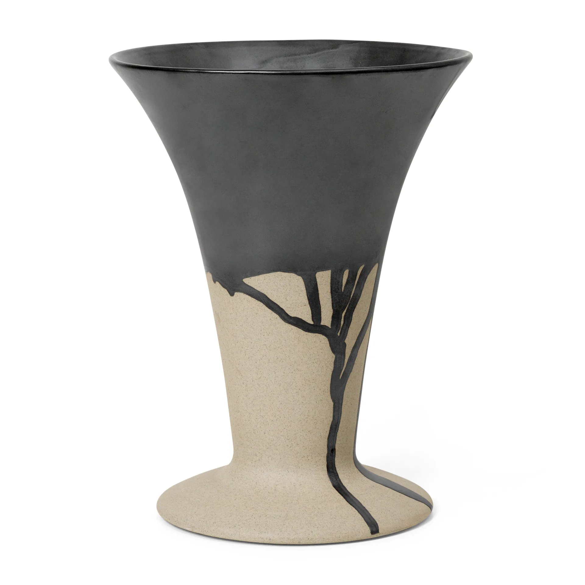 Vaso Flores 23 cm, Sand-black Ferm Living