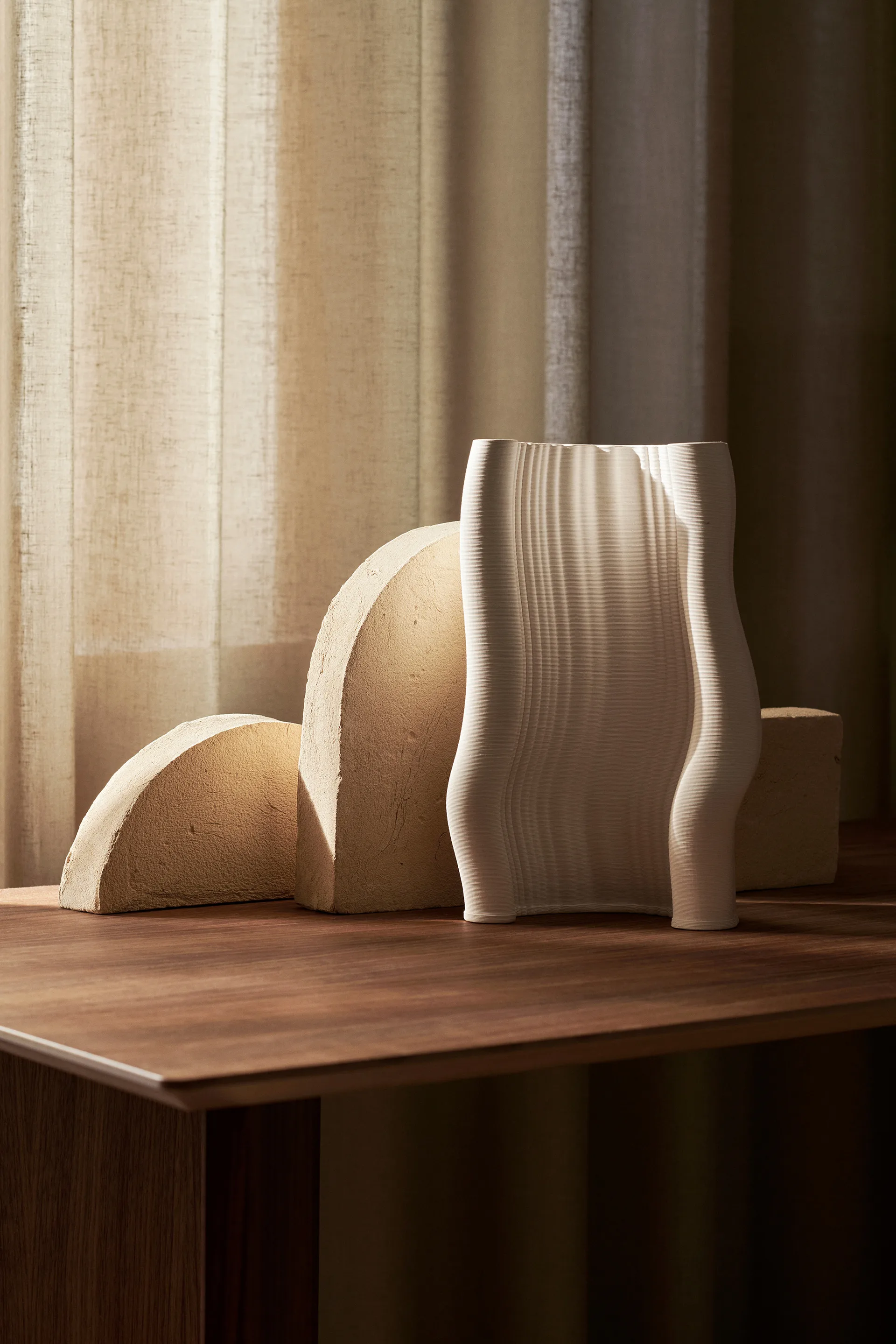 Vaso Moire 19x30 cm, Off-white Ferm Living