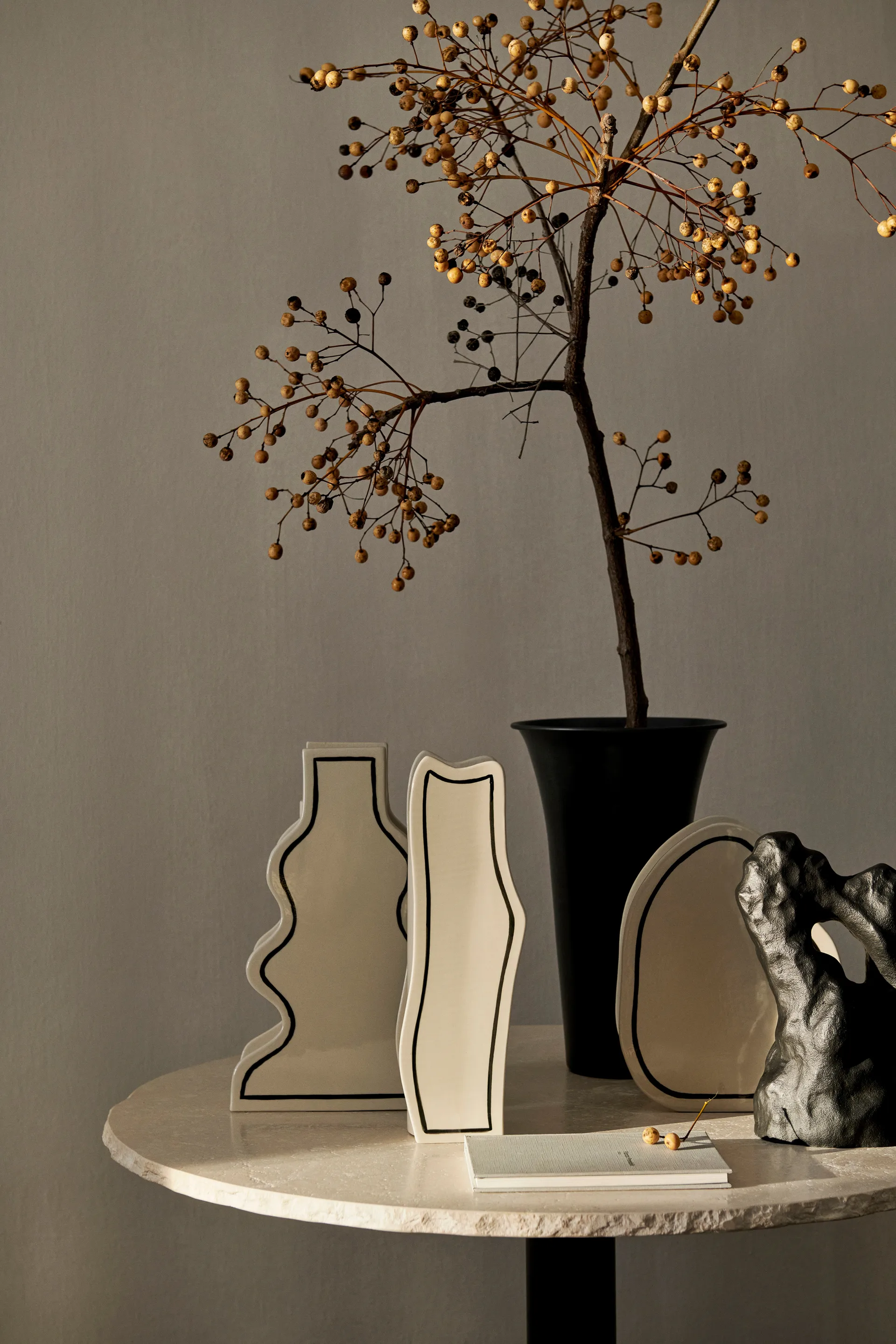 Vaso Paste slim 35 cm, Off-white Ferm Living