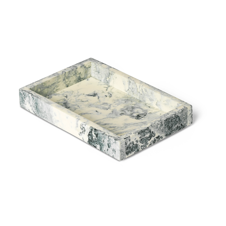 Vassoio decorativo Mist 10x15 cm - Emerald-off white - Ferm Living