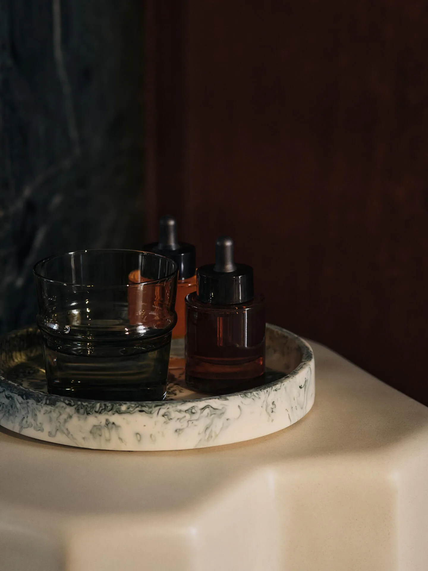 Vassoio decorativo Mist Ø20 cm, Emerald-off-white Ferm Living