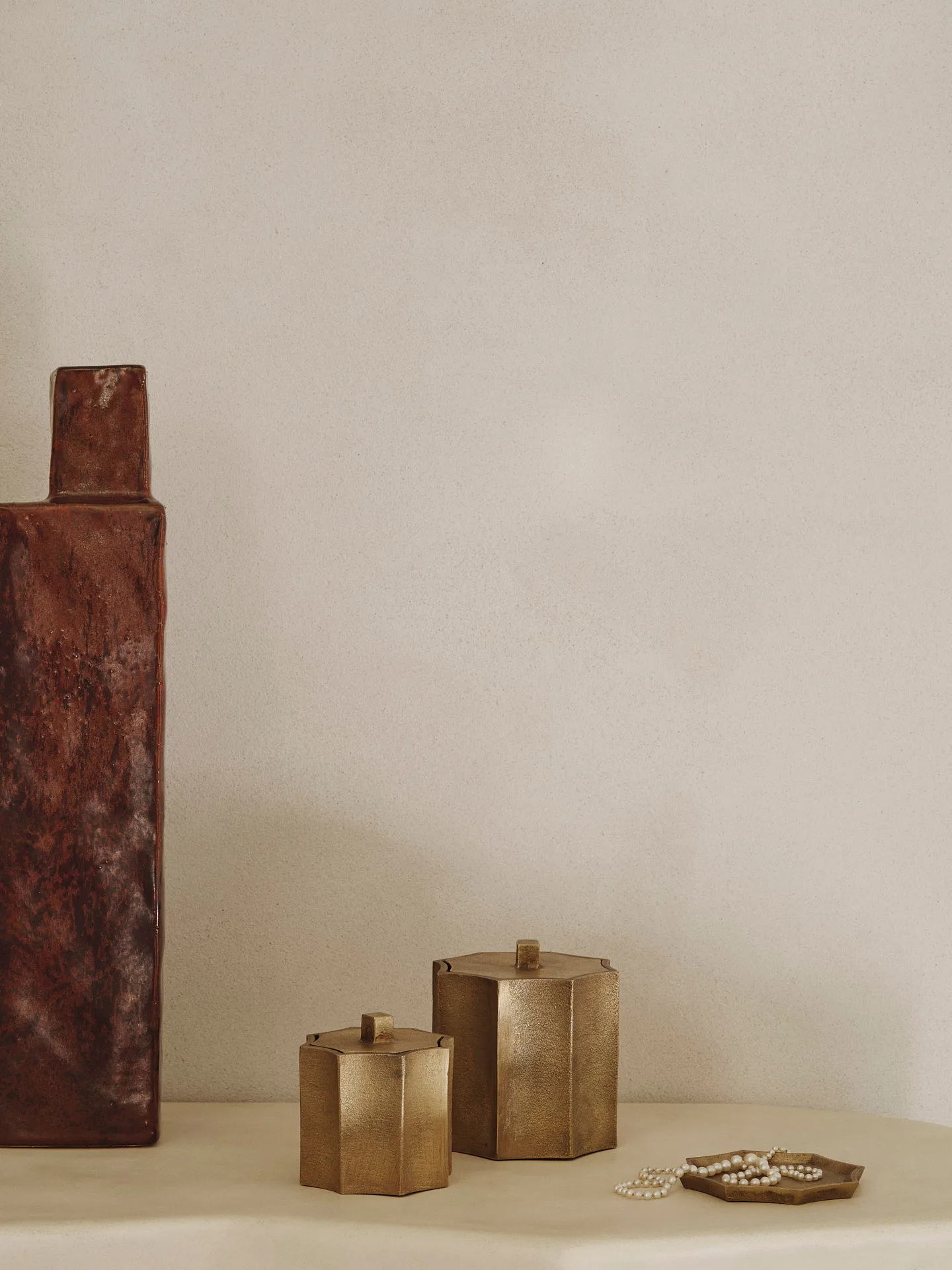 Vassoio decorativo Otte 9,5x9,5 cm, Brass finish Ferm Living