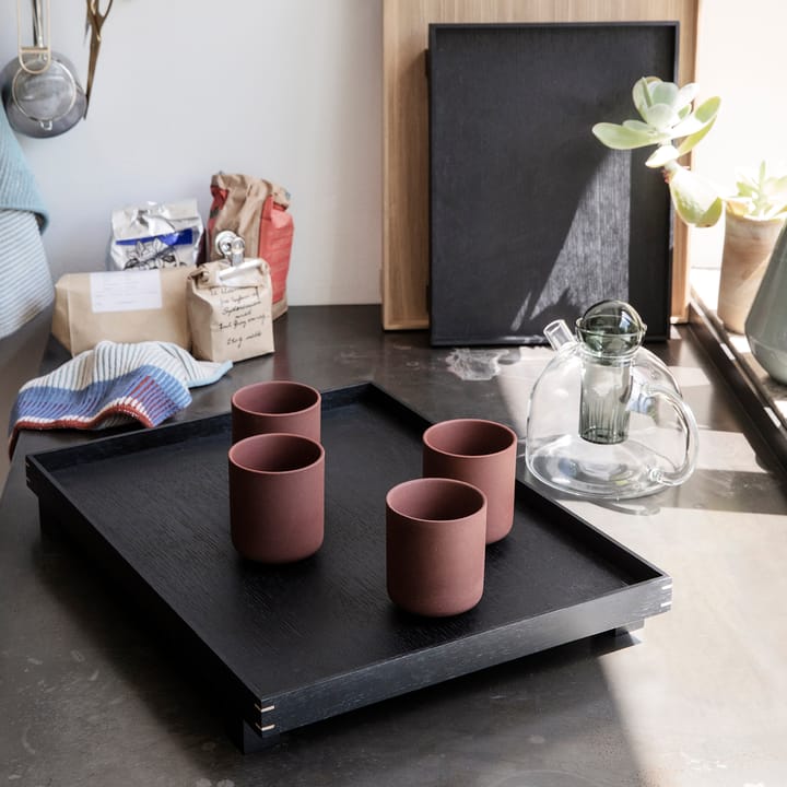 Vassoio in legno Bon grande, rovere mordente nero Ferm Living