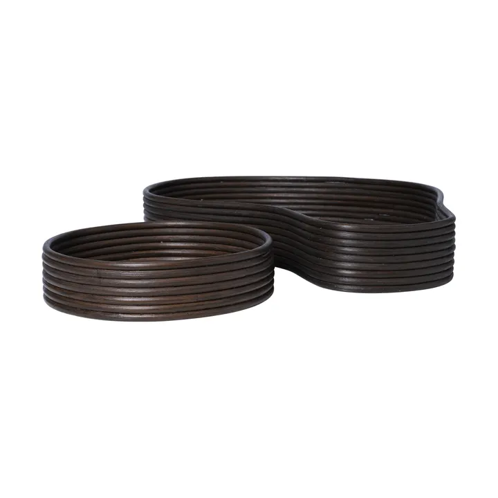 Vassoio Isola, 2 pezzi - Scuro tinto - Ferm Living