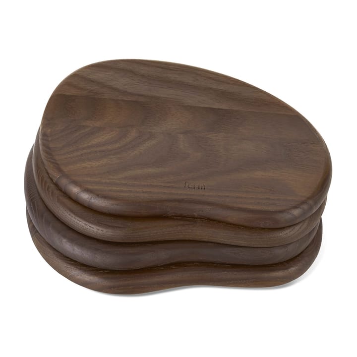 Vassoio per burro Cairn, 4 pezzi - Dark Brown - Ferm Living