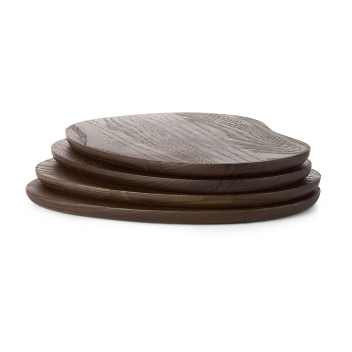 Vassoio per burro Cairn, 4 pezzi, Dark Brown Ferm Living
