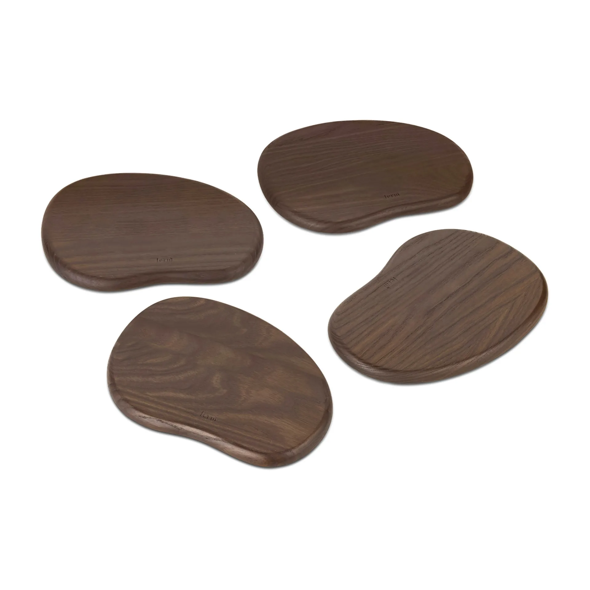 Vassoio per burro Cairn, 4 pezzi, Dark Brown Ferm Living