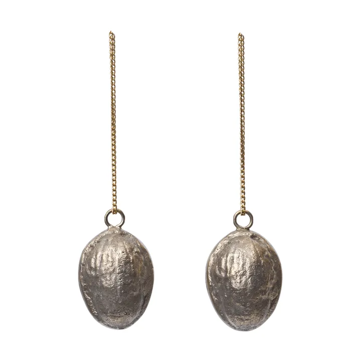Walnut decorazioni 2 pezzi - Ottone - Ferm Living