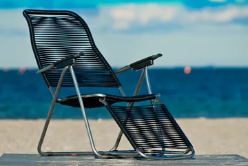 Lettino prendisole Spaghetti con poggiapiedi - Nero - Fiam