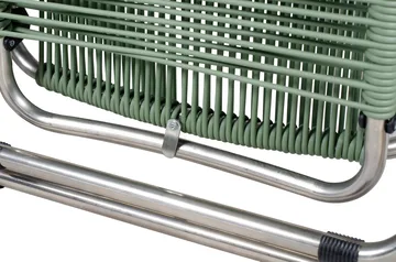 Lettino prendisole Spaghetti con poggiapiedi - Sage Green - Fiam