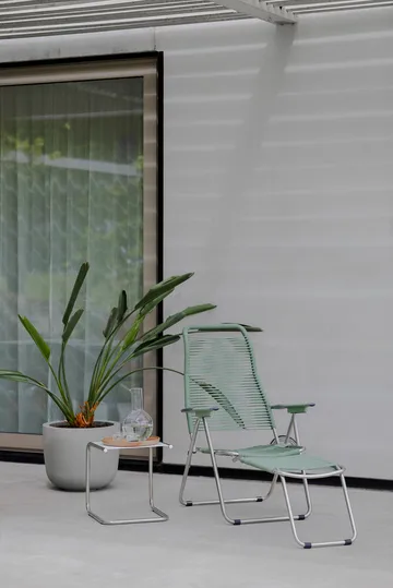 Lettino prendisole Spaghetti con poggiapiedi - Sage Green - Fiam