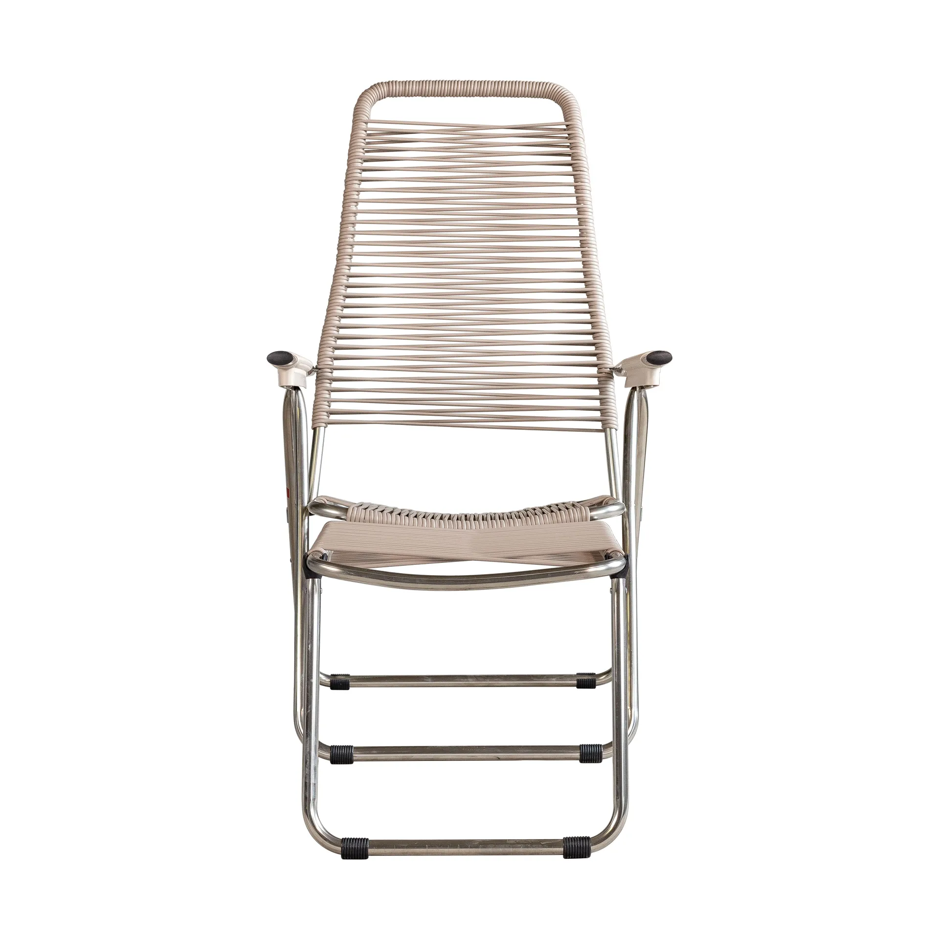 Lettino prendisole Spaghetti con poggiapiedi, Taupe Fiam