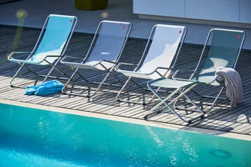 Sedia a sdraio Dondolina - Blu navy - Fiam